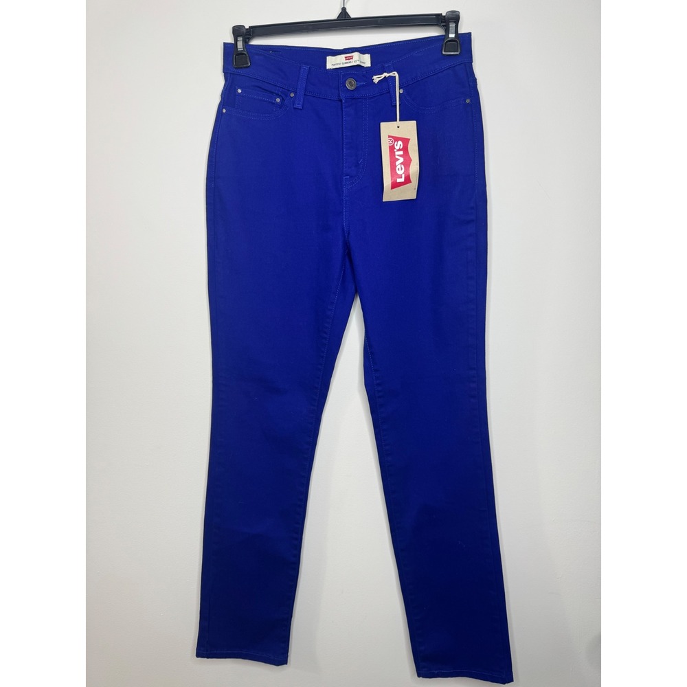 Levis 512 Perfectly Slimming Skinny Jeans Royal Blue 10M W30 L32 NWT